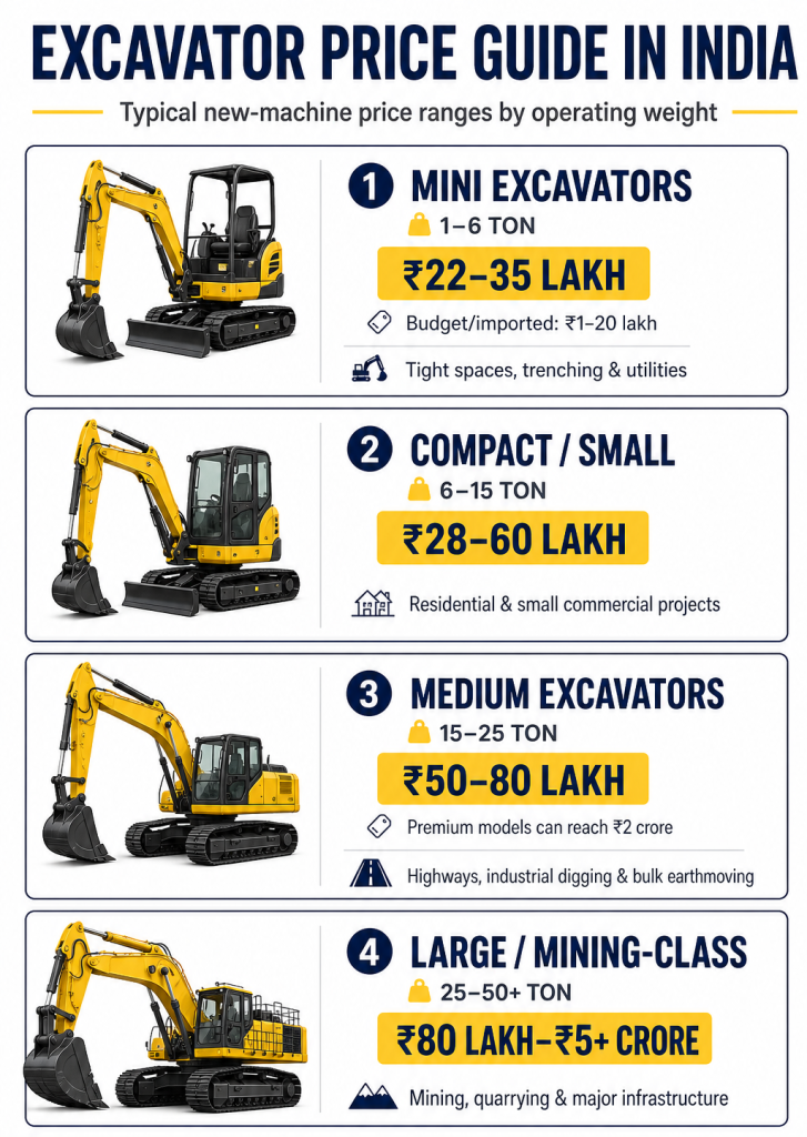 Excavator Price in India